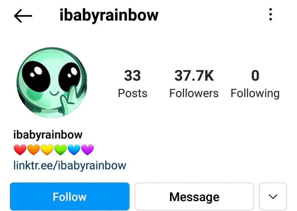 Babyrainbow followers on INSTAGRAM
